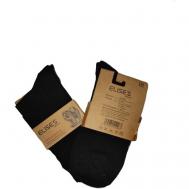 Мужские носки , 2 пары, высокие, размер 41-47, черный ELISE'S Secret