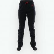 Брюки  Женские флисовые брюки  Level Black Red, размер S, черный Dragonfly