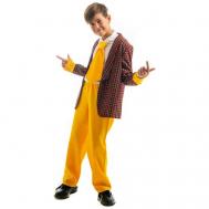 Карнавальный костюм Птица Феникс стиляга с желтыми штанами бордовый детский ПТИЦА ФЕНИКС