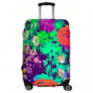 Чехол для чемодана , размер S, зеленый, оранжевый LeJoy