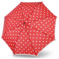 Мини-зонт , механика, 5 сложений, купол 94 см., 8 спиц, система «антиветер», чехол в комплекте, для женщин, красный, белый Knirps