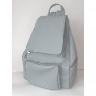 Рюкзак , антивор, внутренний карман, голубой, серый McKIR