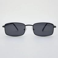 Солнцезащитные очки , квадратные, оправа: металл, с защитой от УФ, черный marinx