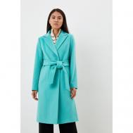 Пальто-пиджак   демисезонное, шерсть, силуэт прямой, удлиненное, размер 42/170, зеленый AZELLRICCA