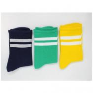 Носки , 3 пары, размер 25 (38-40), синий, зеленый, желтый Nature scs
