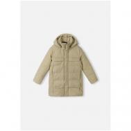 Куртка , демисезон/зима, ветрозащита, водонепроницаемость, утепленная, съемный капюшон, карманы, капюшон, подкладка, размер 110, коричневый Reima