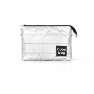 Сумка  кросс-боди  повседневная, внутренний карман, регулируемый ремень, серый, серебряный hobo bag