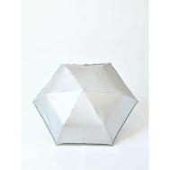 Зонт механика, 3 сложения, купол 90 см., 6 спиц, чехол в комплекте, для женщин, черный, серебряный Grant Barnett