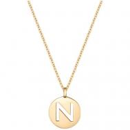 Медальон с буквой "N" в позолоте () Solid