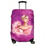 Чехол для чемодана , размер S, фиолетовый, бежевый LeJoy