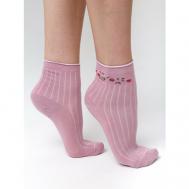 Женские носки  средние, износостойкие, ослабленная резинка, быстросохнущие, размер 35-40, розовый Pier Lone