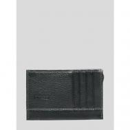Бумажник  TAW031-01, натуральная кожа, на молнии, отделение для карт, черный Vitacci
