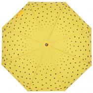 Мини-зонт , автомат, 3 сложения, купол 116 см., 8 спиц, чехол в комплекте, для женщин, желтый Flioraj