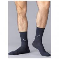 Мужские носки , классические, размер 39-41, серый OMSA