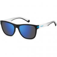 Солнцезащитные очки , прямоугольные, градиентные, поляризационные, с защитой от УФ, голубой Polaroid