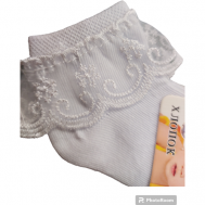 Носки  для девочек, 3 пары, размер 17-18, белый РОЗА