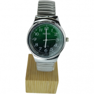 Наручные часы Кварцевые металлический браслет-резинка/ зеленый циферблат, зеленый Китай