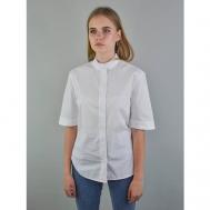 Блуза  , классический стиль, размер 40, белый Calvin Klein
