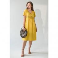 Платье , размер 52, желтый Оптима Трикотаж
