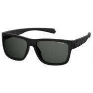 Солнцезащитные очки , квадратные, оправа: пластик, с защитой от УФ, поляризационные, черный Polaroid
