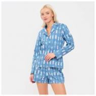 Пижама , размер 40-42, голубой, синий KAFTAN