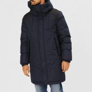 куртка , демисезон/зима, силуэт прямой, капюшон, карманы, внутренний карман, стеганая, подкладка, размер 54, синий Baldinini