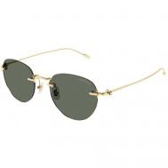 Солнцезащитные очки Montblanc, круглые, оправа: металл, с защитой от УФ, золотой MONT BLANC
