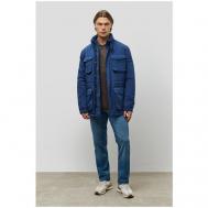 куртка , демисезон/лето, силуэт прямой, утепленная, ветрозащитная, без капюшона, водонепроницаемая, карманы, внутренний карман, размер 54, синий Baon