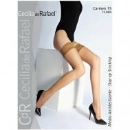 Чулки    Carmen, 15 den, размер 4, черный Cecilia de Rafael