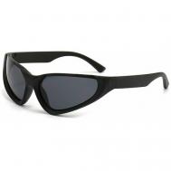 Солнцезащитные очки  OCHSA3, узкие, спортивные, зеркальные, поляризационные, с защитой от УФ, черный alvi lovely