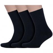 Мужские носки , 3 пары, размер 39-44, черный Hobby Line