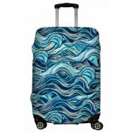 Чехол для чемодана , размер M, синий, голубой LeJoy