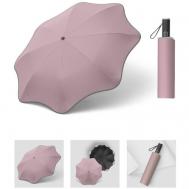 Зонт , автомат, 3 сложения, купол 100 см., 8 спиц, черный, розовый Sunny Love