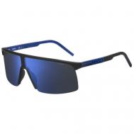 Солнцезащитные очки , прямоугольные, оправа: пластик, с защитой от УФ, для мужчин, серый HUGO