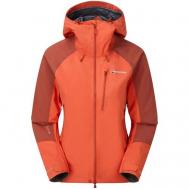 Куртка , силуэт прямой, регулируемый капюшон, несъемный капюшон, водонепроницаемая, утепленная, герметичные швы, размер S, оранжевый MONTANE