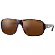 Солнцезащитные очки S.T.Dupont, квадратные, оправа: пластик, поляризационные, с защитой от УФ, для мужчин, коричневый S.t.dupont