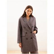 Пальто  , размер 50/170, серый Pompa