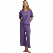 Костюм , футболка и брюки, размер XL, фиолетовый Pamuk&Pamuk