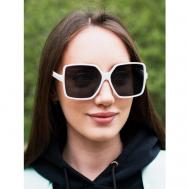 Солнцезащитные очки , квадратные, поляризационные, для женщин, белый NONAME