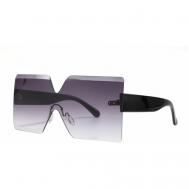 Солнцезащитные очки , квадратные, ударопрочные, градиентные, с защитой от УФ, для женщин, черный Нет бренда