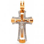Крестик АЙМИЛА, красное золото, 585 проба, бриллиант Аймила