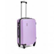 Чемодан , пластик, ABS-пластик, 40 л, размер S, фиолетовый L'Case