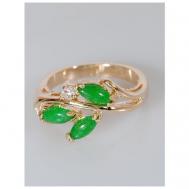 Кольцо помолвочное , фианит, хризопраз, размер 19, зеленый Lotus Jewelry