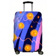 Чехол для чемодана , размер S, розовый, фиолетовый LeJoy