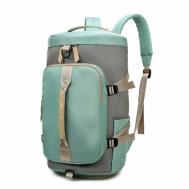 Сумка спортивная сумка-рюкзак , отделение для обуви, зеленый, серый OEM