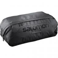 Сумка-баул сумка-рюкзак  OUTLIFE DUFFEL 100 LC1516200, 100 л, 49х38х84 см, ручная кладь, отделение для обуви, отделение для мокрых вещей, ультралегкая, черный, серый SALOMON
