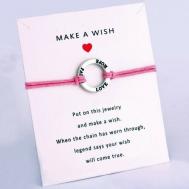 WowMan WM1043 Silver Hope Love Faith Charm Pink WowMan Jewelry