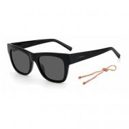 Солнцезащитные очки , прямоугольные, для женщин, черный M Missoni