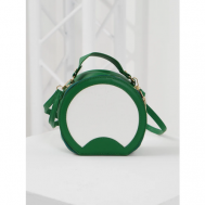 Сумка  кросс-боди  повседневная, внутренний карман, регулируемый ремень, зеленый Accessories "Сияй"