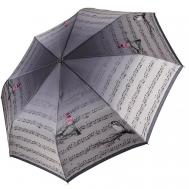 Мини-зонт , полуавтомат, для женщин, серый Fabretti